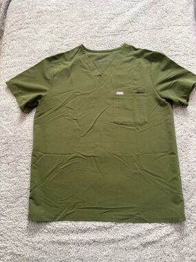 Men's Olive Green Scrubs Set